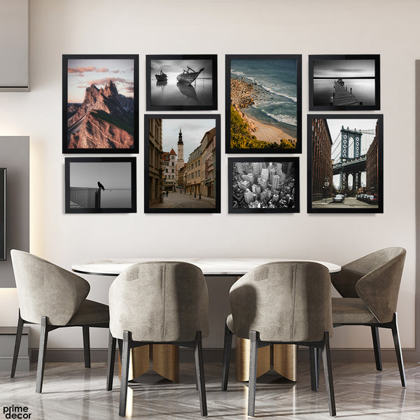 Time To Visit The Famous Places Of The World (8 Panel) Travel Wall Art