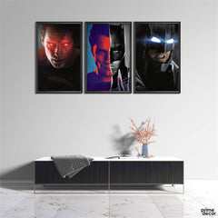 Batman Vs Superman Anger (3 Panel) Movie Wall Art - Prime Décor