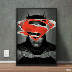 Batman VS Superman Ripped Style | Movie Poster Wall Art - Prime Décor