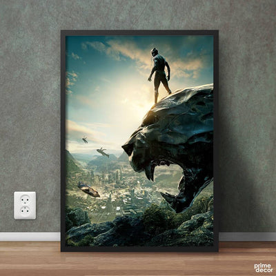Black Panther in Action | Movie Poster Wall Art - Prime Décor