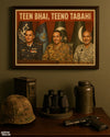Teen Bhai Teeno Tabahi | Pak-Ind War 2025 | Army Poster Wall Art