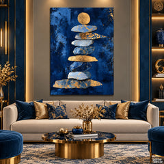 Celestial Balance Stones (Single Panel) Digital Painting Wall Art