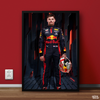 Max Verstappen with Helmet | Sports Poster Wall Art On Sale