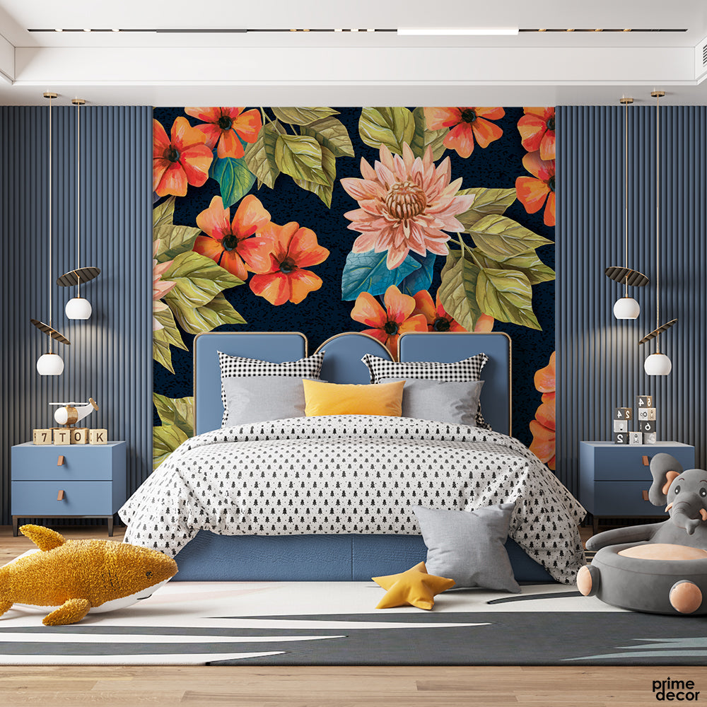 Floral Realistic Vintage Flowers Background | Floral Wallpaper Mural - Prime Décor