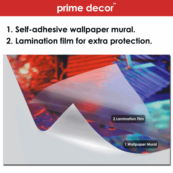 Financial Growth Purple Chart Design | Office Wallpaper Mural - Prime Décor