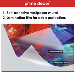 Gradient Tropical Leaves Wallpaper Mural - Prime Décor