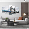 Beautiful View Of London Tower Bridge (5 Panel) Nature Wall Art