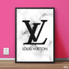Louis Vuitton Brand Marble Design | Fashion Poster Wall Art On Sale