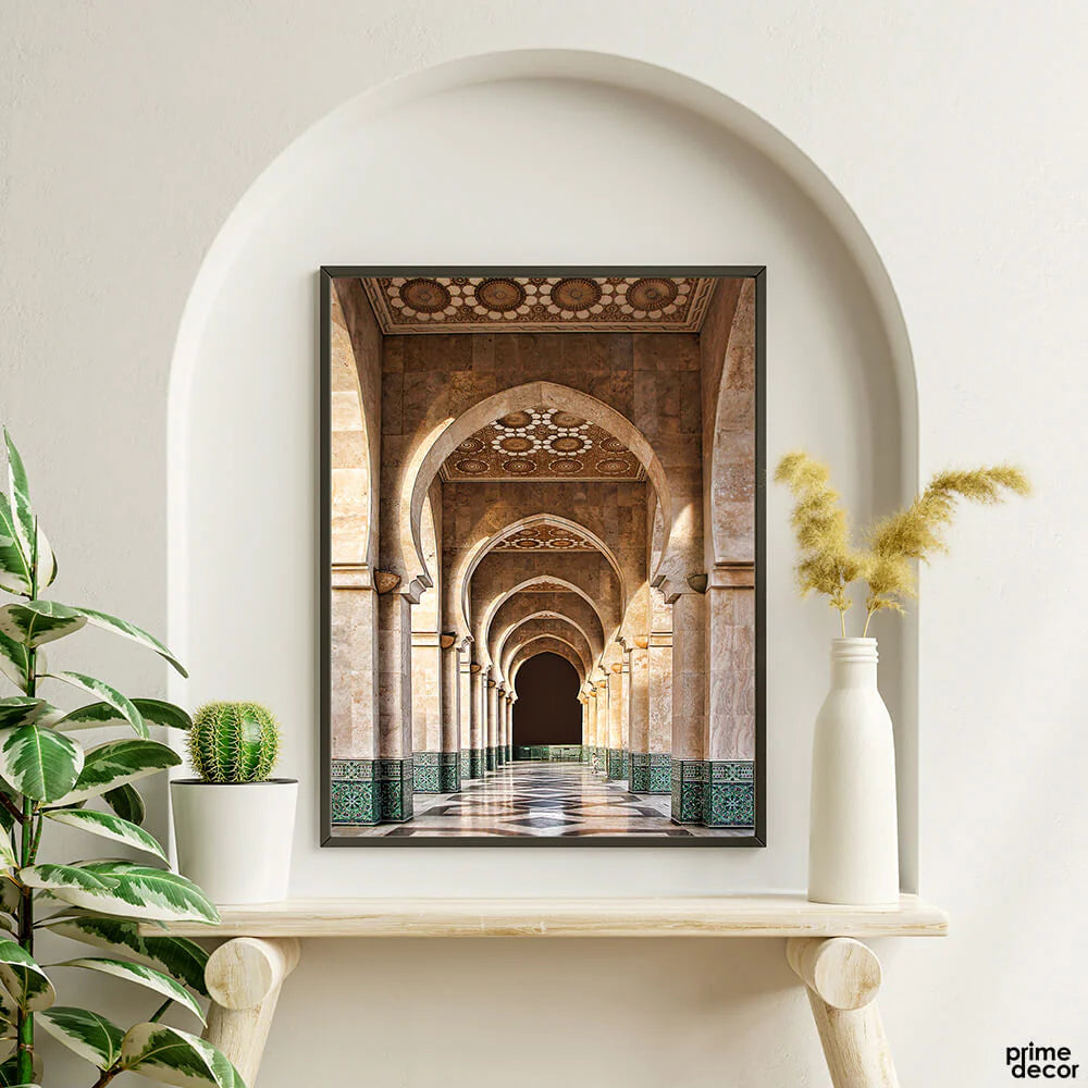 Mosque Entrance Architecture Design | Islamic Poster Wall Art - Prime Décor