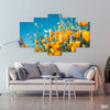 Orange Petaled Flowers (5 Panel) Floral Wall Art On Sale