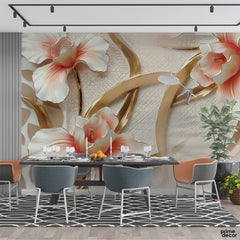 Royal Pattern 3D Background | Wallpaper Mural - Prime Décor