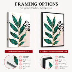 Beautiful Tropical Leave Over White & Black Background | Abstract Floral Artwork #00125