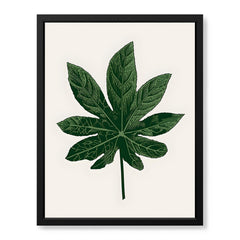 Beautiful Tropical Leave Over Beige Background | Abstract Floral Artwork #00128