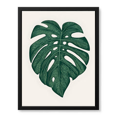 Beautiful Tropical Leave Over Beige Background | Abstract Floral Artwork #00129