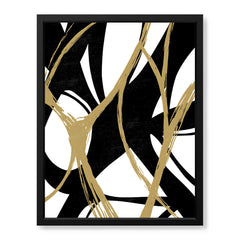 Black & Brown Abstract Design Over White Background | Abstract Office Artwork #00133