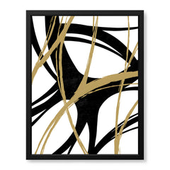 Black & Brown Abstract Design Over White Background | Abstract Office Artwork #00135