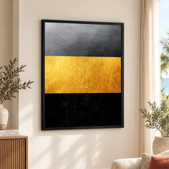 Black Gold & Grey Abstract Design | Abstract Office Artwork #00138