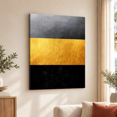 Black Gold & Grey Abstract Design | Abstract Office Artwork #00138