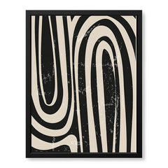 Black & White Zebra Style Abstract Design | Abstract Office Artwork #00160