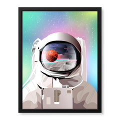 Astronaut In Space With Colorful Abstract Background | Abstract Space Artwork #00164