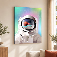 Astronaut In Space With Colorful Abstract Background | Abstract Space Artwork #00164