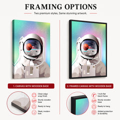 Astronaut In Space With Colorful Abstract Background | Abstract Space Artwork #00164