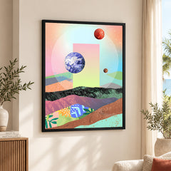 Beautiful Space Art Design With Colorful Abstract Background | Abstract Space Artwork #00165