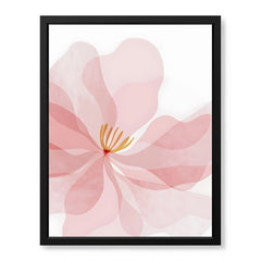 Beautiful Pink Flower Over White Background | Abstract Floral Artwork #00169