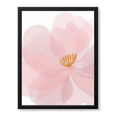 Beautiful Pink Flower Over White Background | Abstract Floral Artwork #00170