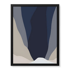 Blue & Grey Abstract Design Over Colorful Background | Abstract Office Artwork #00187