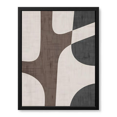 Black & Grey Abtract Design Over White Background | Abstract Office Artwork #00193