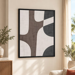 Black & Grey Abtract Design Over White Background | Abstract Office Artwork #00193