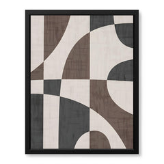 Black & Grey Abtract Design Over White Background | Abstract Office Artwork #00194