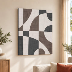 Black & Grey Abtract Design Over White Background | Abstract Office Artwork #00194
