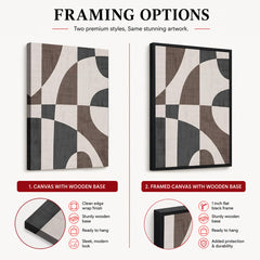Black & Grey Abtract Design Over White Background | Abstract Office Artwork #00194