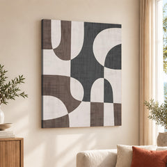 Black & Grey Abtract Design Over White Background | Abstract Office Artwork #00195