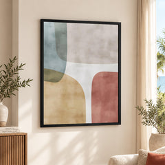 Colorful Abstract Design Over White Background  | Abstract Office Artwork #00214