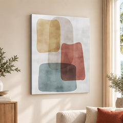 Colorful Abstract Design Over White Background  | Abstract Office Artwork #00216