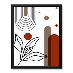 Black & Brown Abstract Design Over White Background  | Abstract Office Artwork #00224