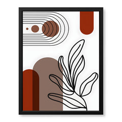 Black & Brown Abstract Design Over White Background  | Abstract Office Artwork #00225