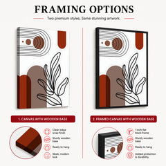 Black & Brown Abstract Design Over White Background  | Abstract Office Artwork #00225