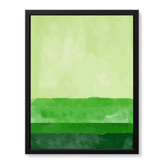Beautiful Green Color Shades Oil Paint Art  | Abstract Office Artwork #00232
