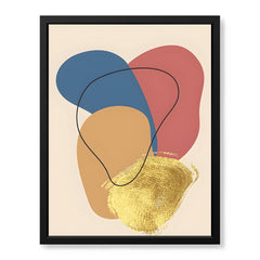 Colorful Abstract Paint Stroke Art Over Beige Background | Abstract Fashion Artwork #00239