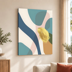 Colorful Abstract Paint Stroke Art Over Beige Background | Abstract Fashion Artwork #00240