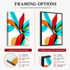 Colorful Abstract Floral Art Over White Background | Abstract Floral Artwork #00242