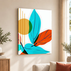 Colorful Abstract Floral Art Over White Background | Abstract Floral Artwork #00243