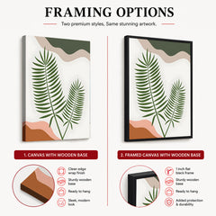 Green Tropical Leaves Over White Background | Abstract Floral Artwork #00252