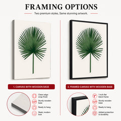 Dark Green Tropical Leaves Floral Design | Abstract Floral Artwork #0027