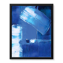 Blue & White Color Shades Abstract Design | Abstract Office Artwork #00280