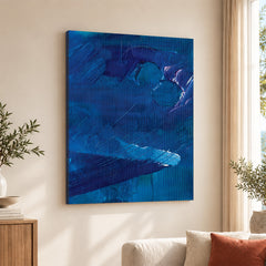 Blue & White Color Shades Abstract Design | Abstract Office Artwork #00281
